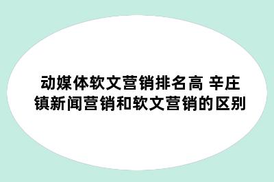 动媒体软文营销排名高 辛庄镇新闻营销和软文营销的区别